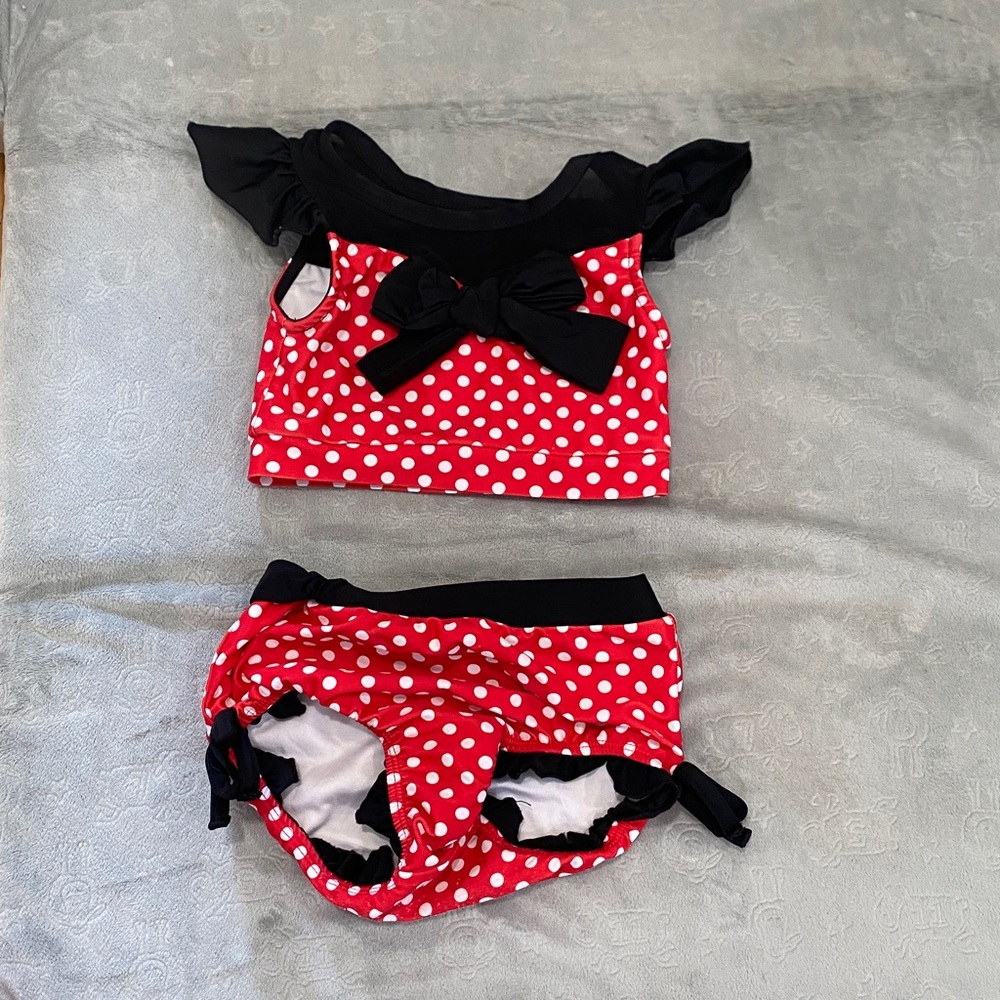 Only Little Once- Minnie Mouse Red Polka Dot Two-Piece Swimsuit